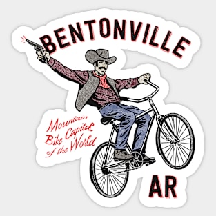 Bentonville Bucking Bicycle Sticker